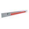 UP37319-Chrome Top Mud Flap Plate With 23 SMD LED Light Bar & Bezel - Red LED/Red Lens (Each)