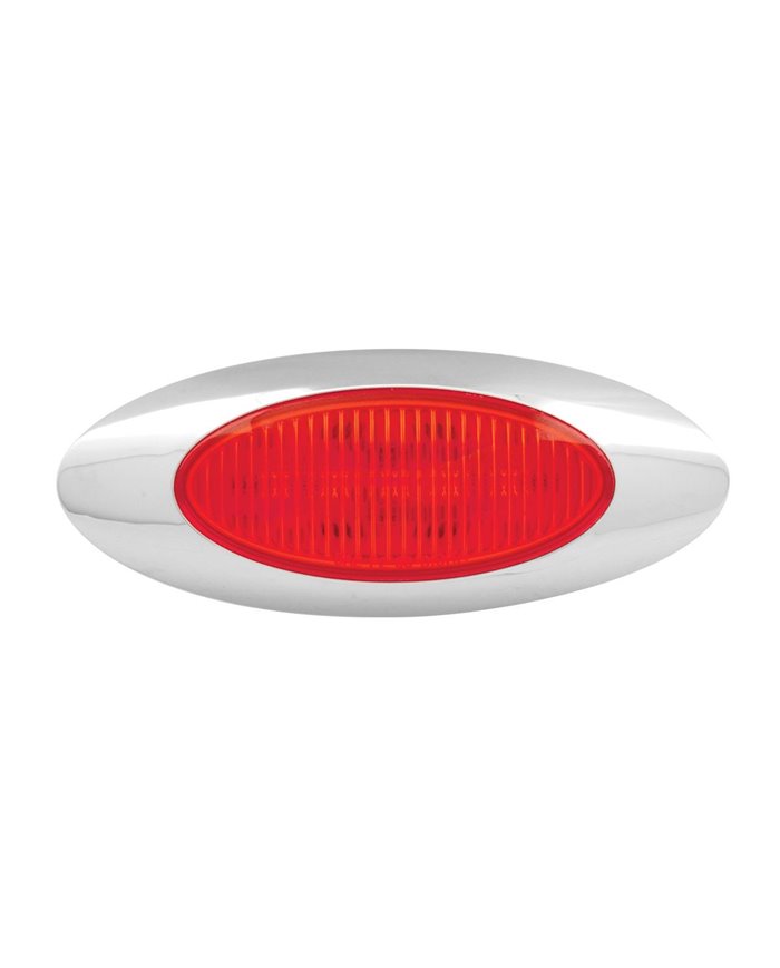 GG79453 - PLUG IN RED 5-LED Y2K LIGHT W/CR. PLASTIC RIM