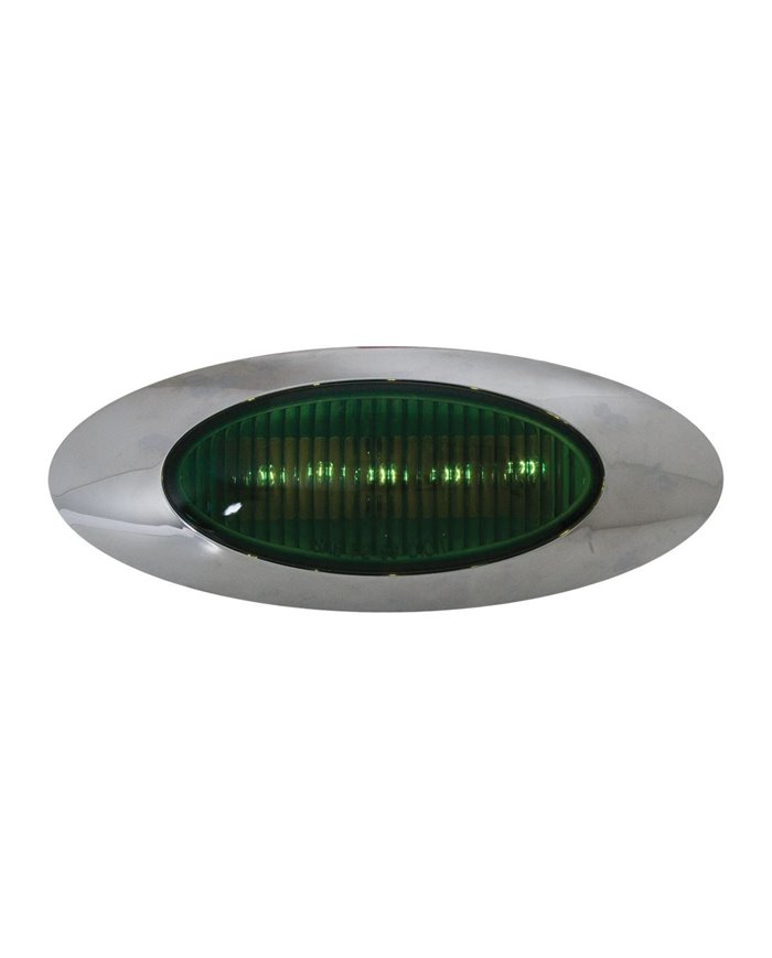 GG79463 - PLUG IN Y2K GREEN MARKER LIGHT W/ CR. PLASTIC BEZEL