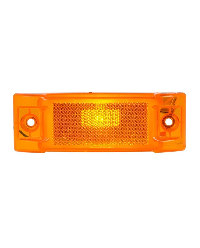 GG79710 - RECT. AMBER MARKER LIGHT W/REFLECTOR & HOT WIRE PLUG
