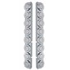 UP37332-SS Rear Air Cleaner Bracket With 16X 9 LED 2" Lights & Bezels For Peterbilt-Red LED/Clear Lens