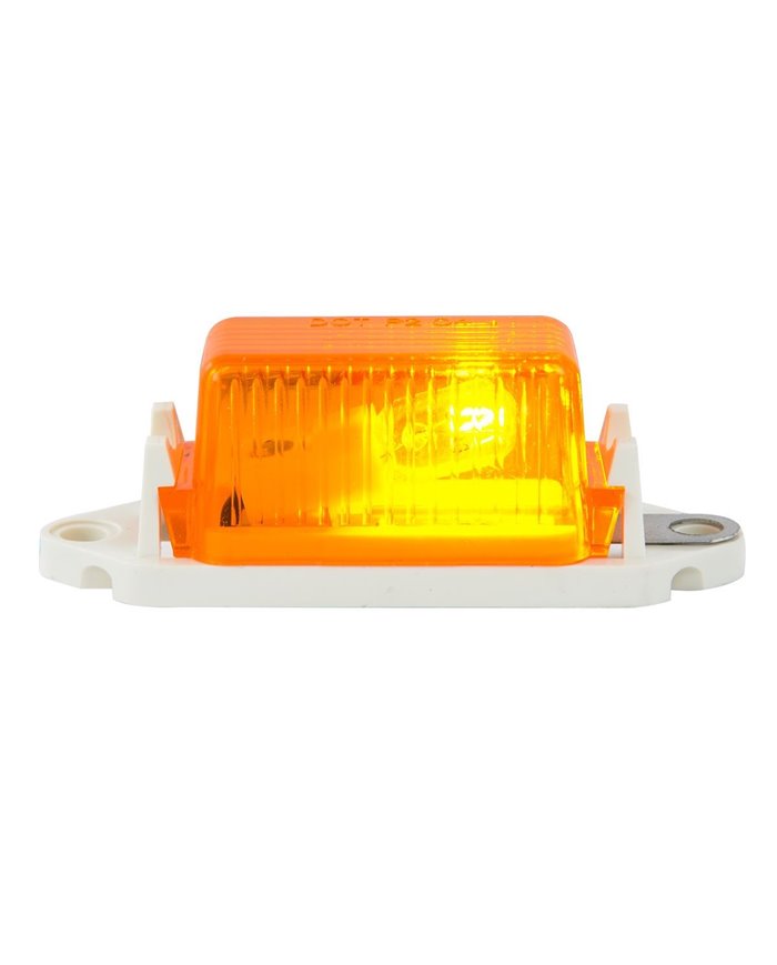 GG80251 - AMBER MINI MARKER LIGHT W/ WHITE BASE