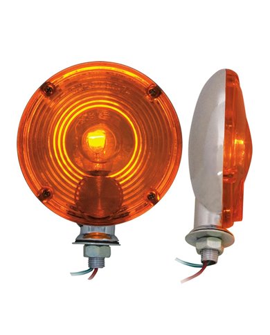GG80321 - STANDARD 4" 1 FACE AMBER COMBINATION LIGHT, 4 HOLES GG80321 - STANDARD 4" 1 FACE AMBER COMBINATION LIGHT, 4 HOLES