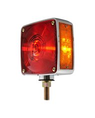 GG80350 - CR. PLASTIC SQUARE DOUBLE FACE COMBINATION LIGHT, 2 WIRES