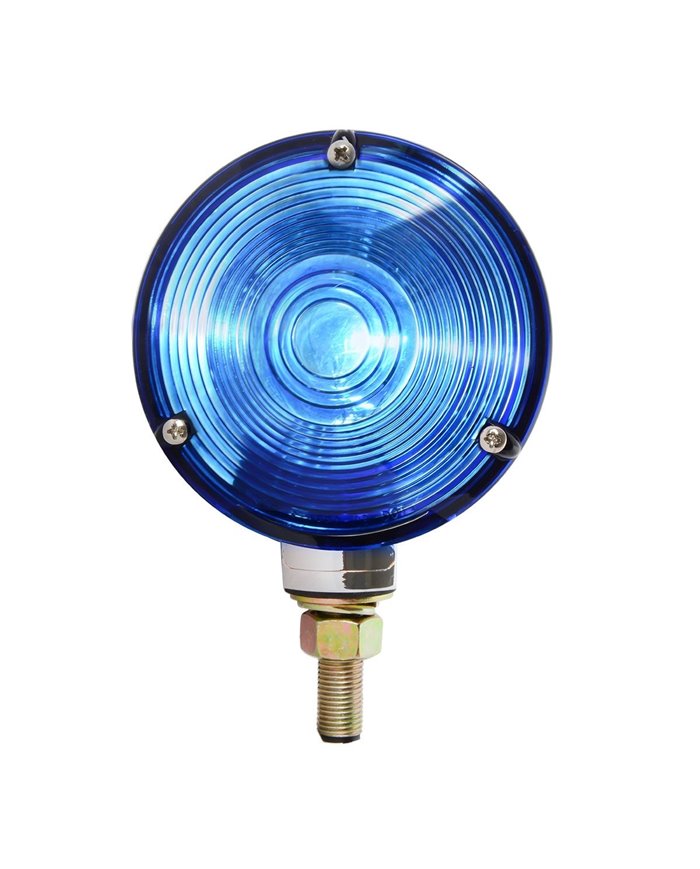 GG80503 - CR. DIE CAST 1 FACE BLUE COMBINATION LIGHT, 3 HOLES