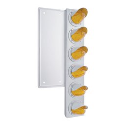 UP37354-FL SS Front Air Cleaner Bracket With 12X 11 LED Watermelon Lights & Visors -Amber LED & Lens