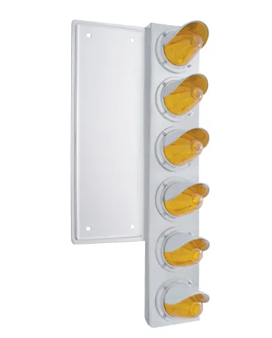 UP37354-FL SS Front Air Cleaner Bracket With 12X 11 LED Watermelon Lights & Visors -Amber LED & Lens