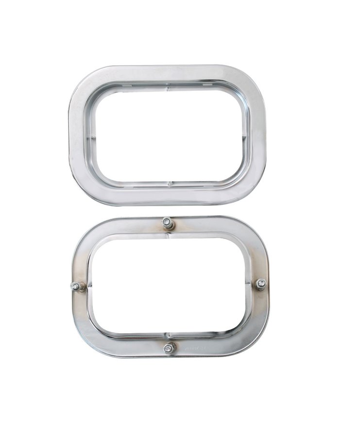 GG80797 - CR. STEEL FLANGE MOUNT RIM W/4 STUDS FOR GG RECT. LED LIGHTS GG80797 - CR. STEEL FLANGE MOUNT RIM W/4 STUDS FOR GG RECT. LED LIGHTS