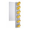 UP37354-FL SS Front Air Cleaner Bracket With 12X 11 LED Watermelon Lights & Visors -Amber LED & Lens