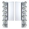 UP37356-FL SS Front Air Cleaner Bracket With 12X 11 LED Watermelon Lights & Visors -Amber LED/Clear Lens