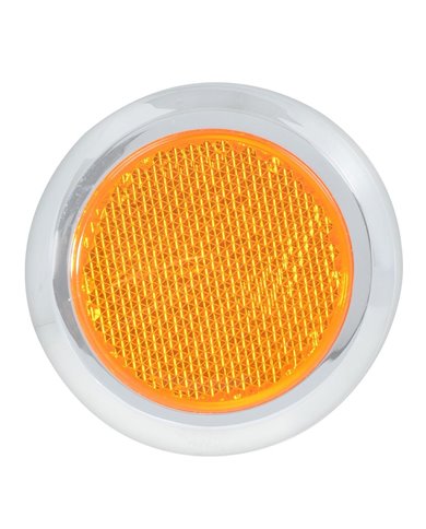 GG80831 - 2-1/8" AMBER STICK-ON REFLECTOR W/CR. RIM GG80831 - 2-1/8" AMBER STICK-ON REFLECTOR W/CR. RIM