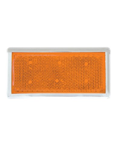 GG80851 - AMBER STICK-ON REFLECTOR W/ CR. RIM, 3-1/2"X1-3/4" GG80851 - AMBER STICK-ON REFLECTOR W/ CR. RIM, 3-1/2"X1-3/4"