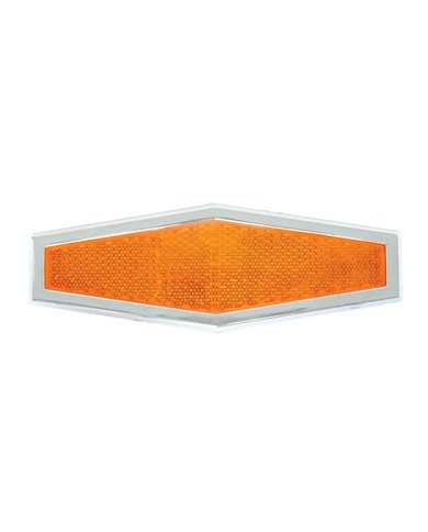 GG80861 - AMBER 1-3/4"X5-1/2" STICK-ON REFLECTOR W/CR. RIM GG80861 - AMBER 1-3/4"X5-1/2" STICK-ON REFLECTOR W/CR. RIM