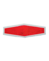 GG80864 - RED 1-3/4"X5-1/2" STICK-ON REFLECTOR W/CR. RIM