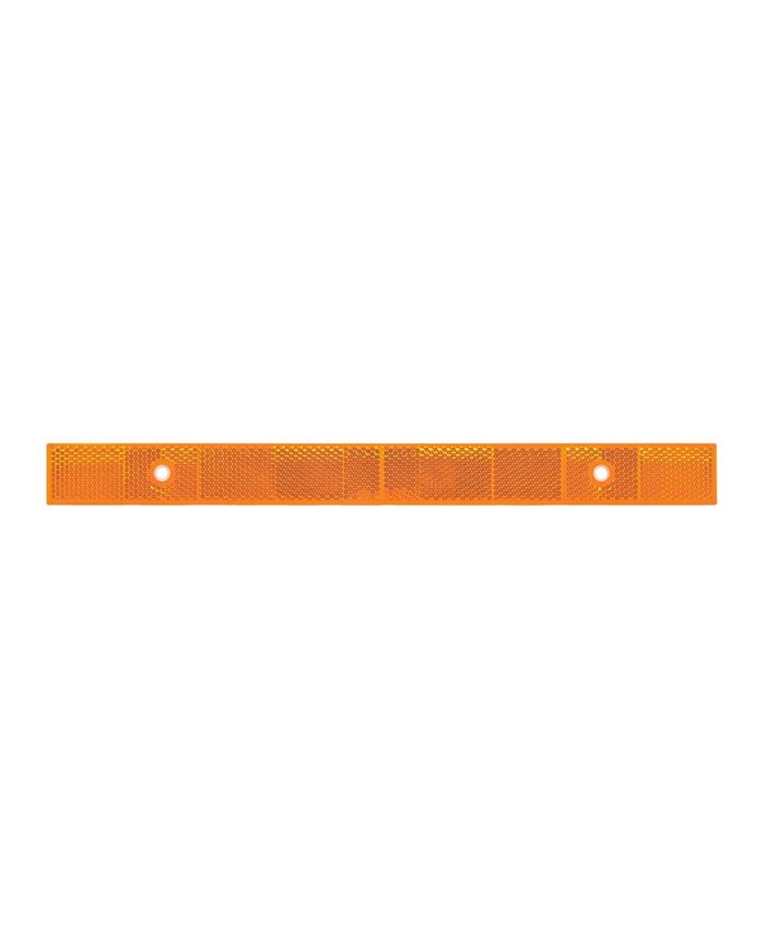 GG80865 - AMBER REFLECTOR STRIP W/ 2 MOUNTING HOLES 12"L X 1"W