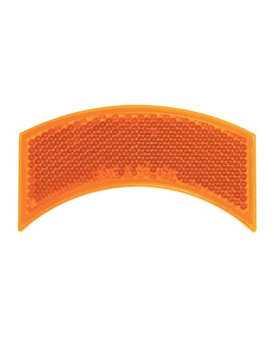 GG81200 - AMBER HALF MOON STICK-ON REFLECTOR GG81200 - AMBER HALF MOON STICK-ON REFLECTOR