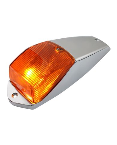 GG81314 - RECT. D. AMBER GLASS CAB LIGHT W/912 BULB & CR. HOUSING GG81314 - RECT. D. AMBER GLASS CAB LIGHT W/912 BULB & CR. HOUSING