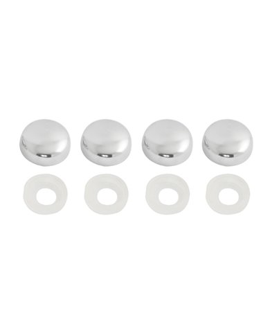 GG81369 - CHROME PLASTIC LICENSE PLATE SCREW COVERS, SET OF 4 GG81369 - CHROME PLASTIC LICENSE PLATE SCREW COVERS, SET OF 4