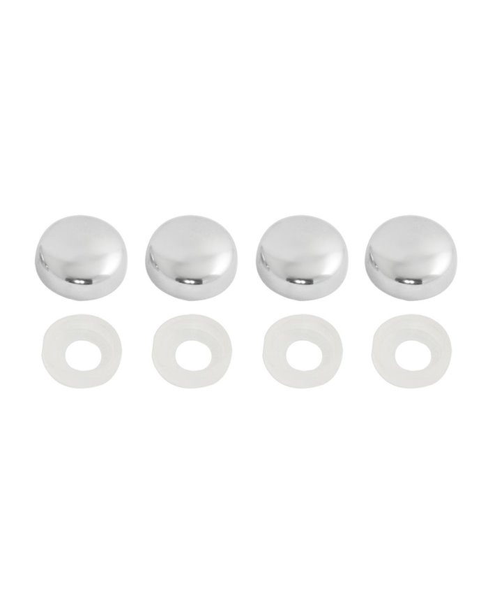 GG81369 - CHROME PLASTIC LICENSE PLATE SCREW COVERS, SET OF 4