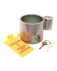 GG81462 - STEEL KING PIN LOCK W/CAUTION TAG