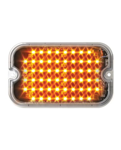 GG81740 - RECT. AMBER/CLEAR MULTI-STROBE 56 LED LIGHT, 15 FLASH PATTERN GG81740 - RECT. AMBER/CLEAR MULTI-STROBE 56 LED LIGHT, 15 FLASH PATTERN