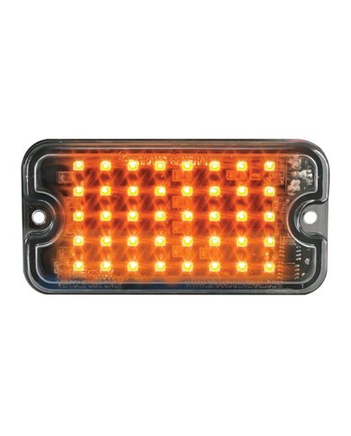 GG81741 - SMALL RECT. AMBER/CLEAR MULTI- STROBE, 40 LEDS, 8 FLASH PATT. GG81741 - SMALL RECT. AMBER/CLEAR MULTI- STROBE, 40 LEDS, 8 FLASH PATT.