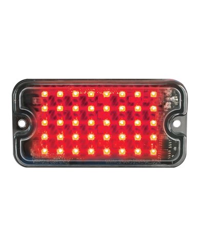 GG81742 - SMALL RECT. RED/CLEAR MULTI- STROBE, 40 LEDS, 8 FLASH PATT. GG81742 - SMALL RECT. RED/CLEAR MULTI- STROBE, 40 LEDS, 8 FLASH PATT.