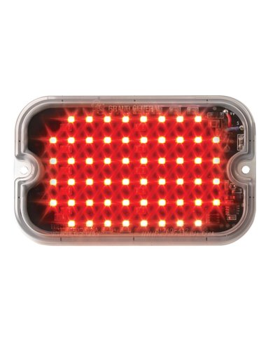 GG81743 - RECT. RED/CLEAR MULTI-STROBE 56 LED LIGHT, 15 FLASH PATTERN GG81743 - RECT. RED/CLEAR MULTI-STROBE 56 LED LIGHT, 15 FLASH PATTERN