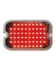 GG81743 - RECT. RED/CLEAR MULTI-STROBE 56 LED LIGHT, 15 FLASH PATTERN