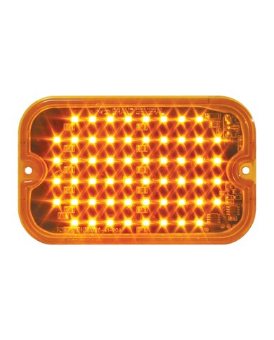 GG81744 - RECT. AMBER/AMBER MULTI-STROBE 56-LED LIGHT, 15 FLASH PATTERN GG81744 - RECT. AMBER/AMBER MULTI-STROBE 56-LED LIGHT, 15 FLASH PATTERN