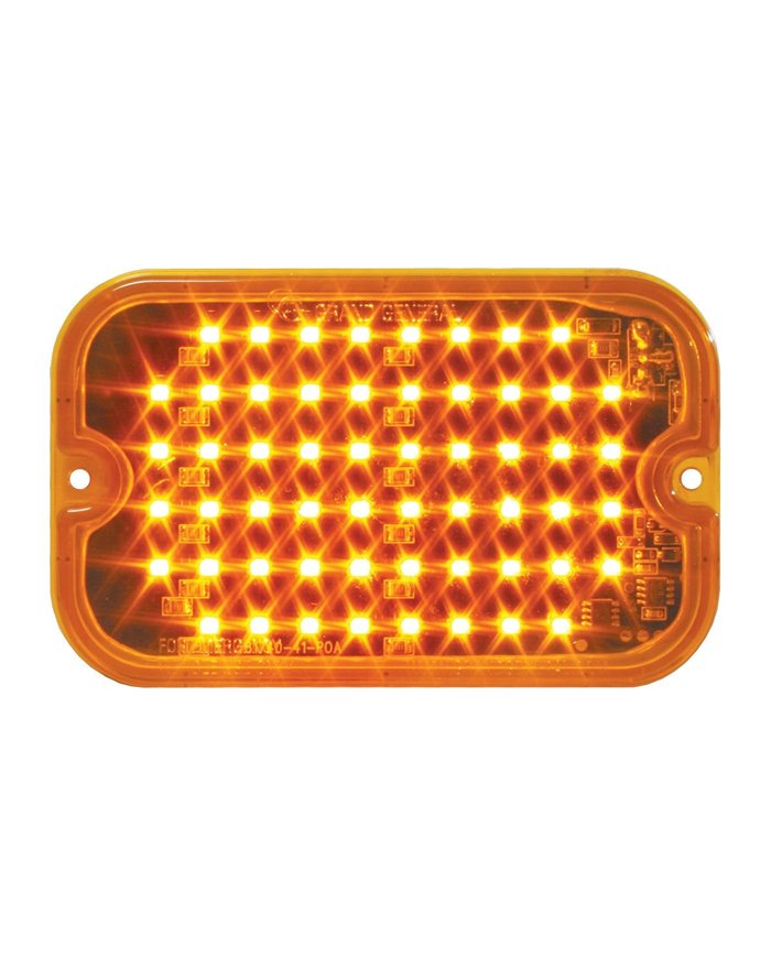 GG81744 - RECT. AMBER/AMBER MULTI-STROBE 56-LED LIGHT, 15 FLASH PATTERN