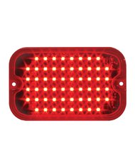 GG81745 - RECT. RED/RED MULTI-STROBE 56-LED LIGHT, 15 FLASH PATTERN