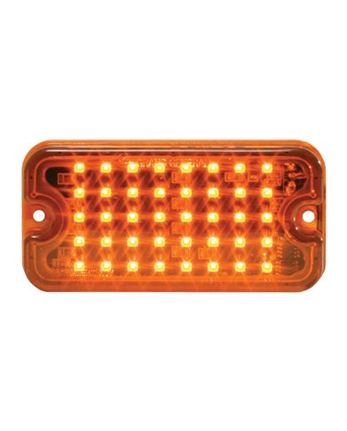 GG81746 - SMALL RECT. AMBER/AMBER MULTI- STROBE, 40-LEDS, 8 FLASH PATT. GG81746 - SMALL RECT. AMBER/AMBER MULTI- STROBE, 40-LEDS, 8 FLASH PATT.