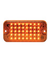 GG81746 - SMALL RECT. AMBER/AMBER MULTI- STROBE, 40-LEDS, 8 FLASH PATT.