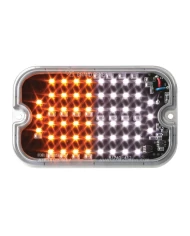 GG81762 - RECT. AMBER/WHITE MULTI-STROBE 54-LED LIGHT, 15 FLASH PATTERN