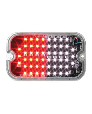 GG81763 - RECT. RED/WHITE MULTI-STROBE 54-LED LIGHT, 15 FLASH PATTERN GG81763 - RECT. RED/WHITE MULTI-STROBE 54-LED LIGHT, 15 FLASH PATTERN