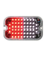 GG81763 - RECT. RED/WHITE MULTI-STROBE 54-LED LIGHT, 15 FLASH PATTERN