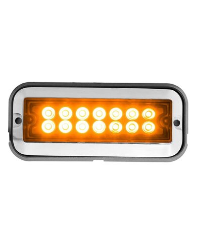 GG81820 - MED. RECT. AMBER/AMBER 14 LED STROBE LIGHT, 1 MODE, 9~36V GG81820 - MED. RECT. AMBER/AMBER 14 LED STROBE LIGHT, 1 MODE, 9~36V
