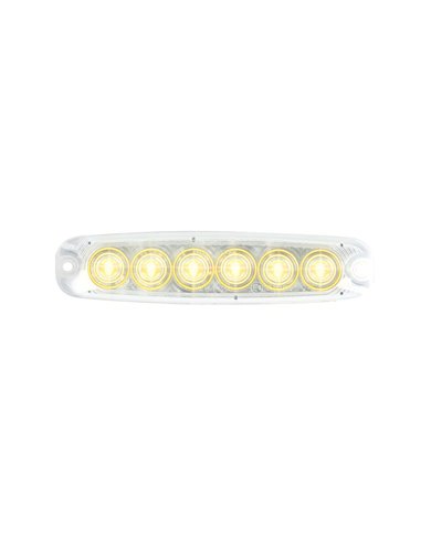 GG81841 - 5-1/8" ULTRA THIN AMBER/CLEAR 6 LED STROBE LIGHT, 14 MODES GG81841 - 5-1/8" ULTRA THIN AMBER/CLEAR 6 LED STROBE LIGHT, 14 MODES