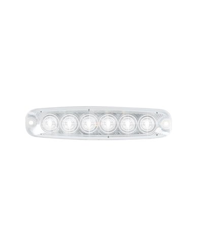 GG81842 - 5-1/8" ULTRA THIN WHITE/CLEAR 6 LED STROBE LIGHT, 14 MODES GG81842 - 5-1/8" ULTRA THIN WHITE/CLEAR 6 LED STROBE LIGHT, 14 MODES