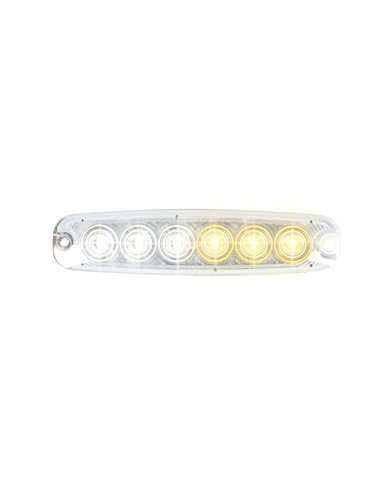 GG81843 - 5-1/8" ULTRA THIN AMBER/WHITE 6 LED STROBE LIGHT, 14 MODES GG81843 - 5-1/8" ULTRA THIN AMBER/WHITE 6 LED STROBE LIGHT, 14 MODES