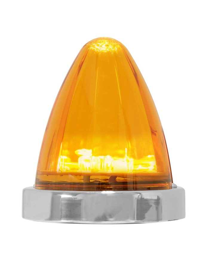 GG81978 - AMBER/AMBER WATERMELON SURFACE MOUNT 19LED LIGHT W/S.S. BEZEL