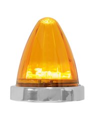 GG81978 - AMBER/AMBER WATERMELON SURFACE MOUNT 19LED LIGHT W/S.S. BEZEL