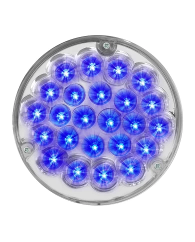 GG82277 - 4" PEARL BLUE/CLEAR 24 LED W/ CR. DIE CAST HOUSING GG82277 - 4" PEARL BLUE/CLEAR 24 LED W/ CR. DIE CAST HOUSING