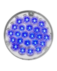 GG82277 - 4" PEARL BLUE/CLEAR 24 LED W/ CR. DIE CAST HOUSING