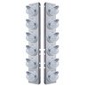 UP37395-SS Front Air Cleaner Bracket With 12X 17 LED Reflector Watermelon Lights & Visors For Peterbilt-Amber LED/Clea