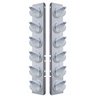 UP37397-SS Front Air Cleaner Bracket W/12X 17 LED Beehive Lights & Visors For Peterbilt-Amber LED/Clear Lens