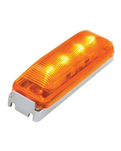 GG84450 - RECT. AMBER/AMBER 4 LED MARKER LIGHT W/ CR. BRACKET GG84450 - RECT. AMBER/AMBER 4 LED MARKER LIGHT W/ CR. BRACKET
