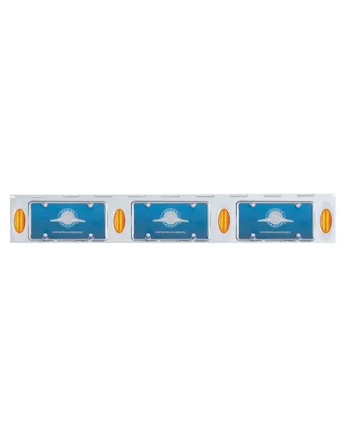 UP37440-UltraBurst Glass Watermelon Flush Mount Kit With 18 LED Bulb-Amber LED/Clear Lens