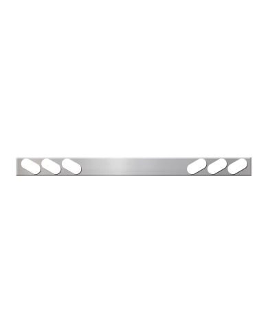 GG86719 - 1 PC S.S. REAR LIGHT BAR W/ SLANTED OVAL HOLES GG86719 - 1 PC S.S. REAR LIGHT BAR W/ SLANTED OVAL HOLES